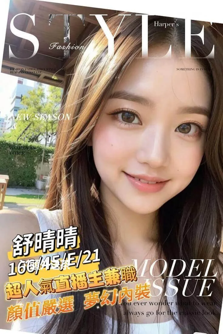 舒晴晴 166/E/45 超人氣直播主播兼職，顏值嚴選夢幻內裝